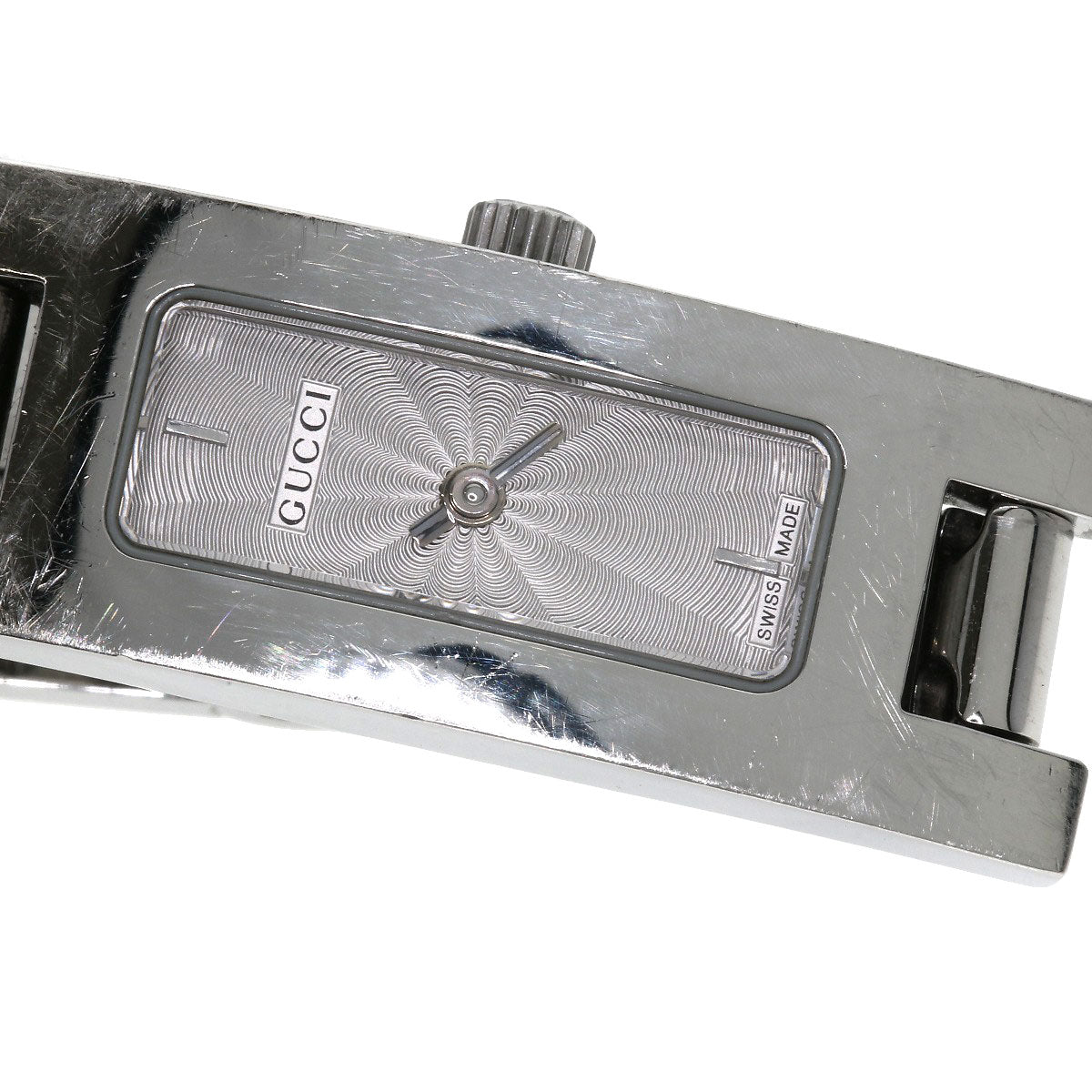 GUCCI Watches Quartz 3900L Stainless Steel , Stainless Steel Silver Square face Silver dial Women Used