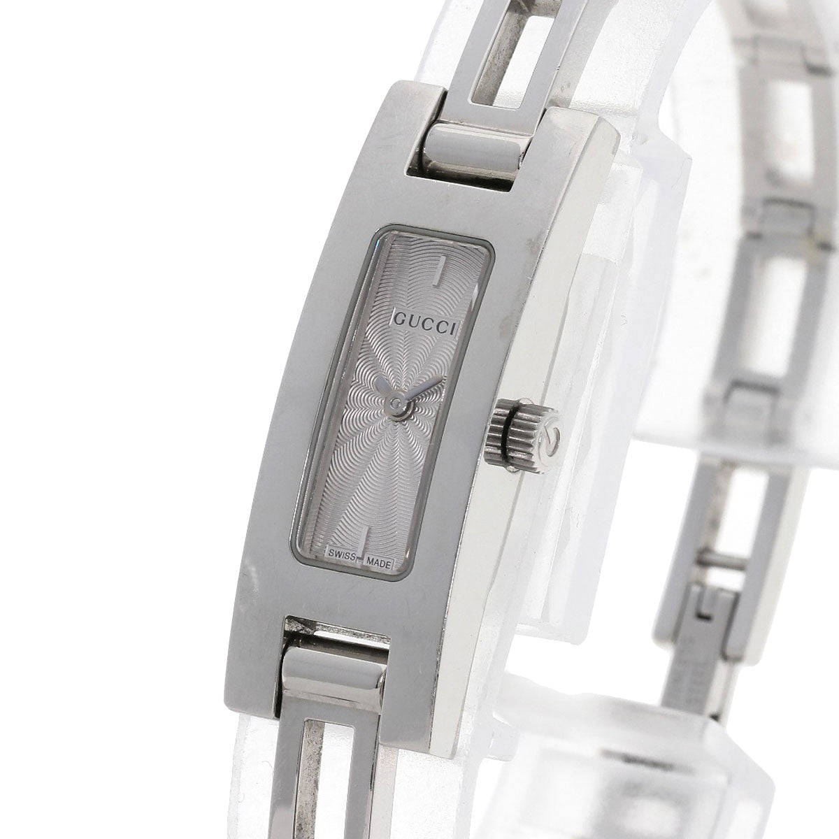 GUCCI Watches Quartz 3900L Stainless Steel , Stainless Steel Silver Square face Silver dial Women Used