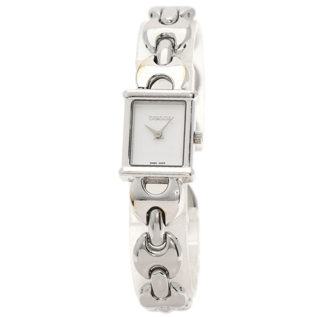 GUCCI Watches Quartz 1800L Stainless Steel Silver Square face white dial