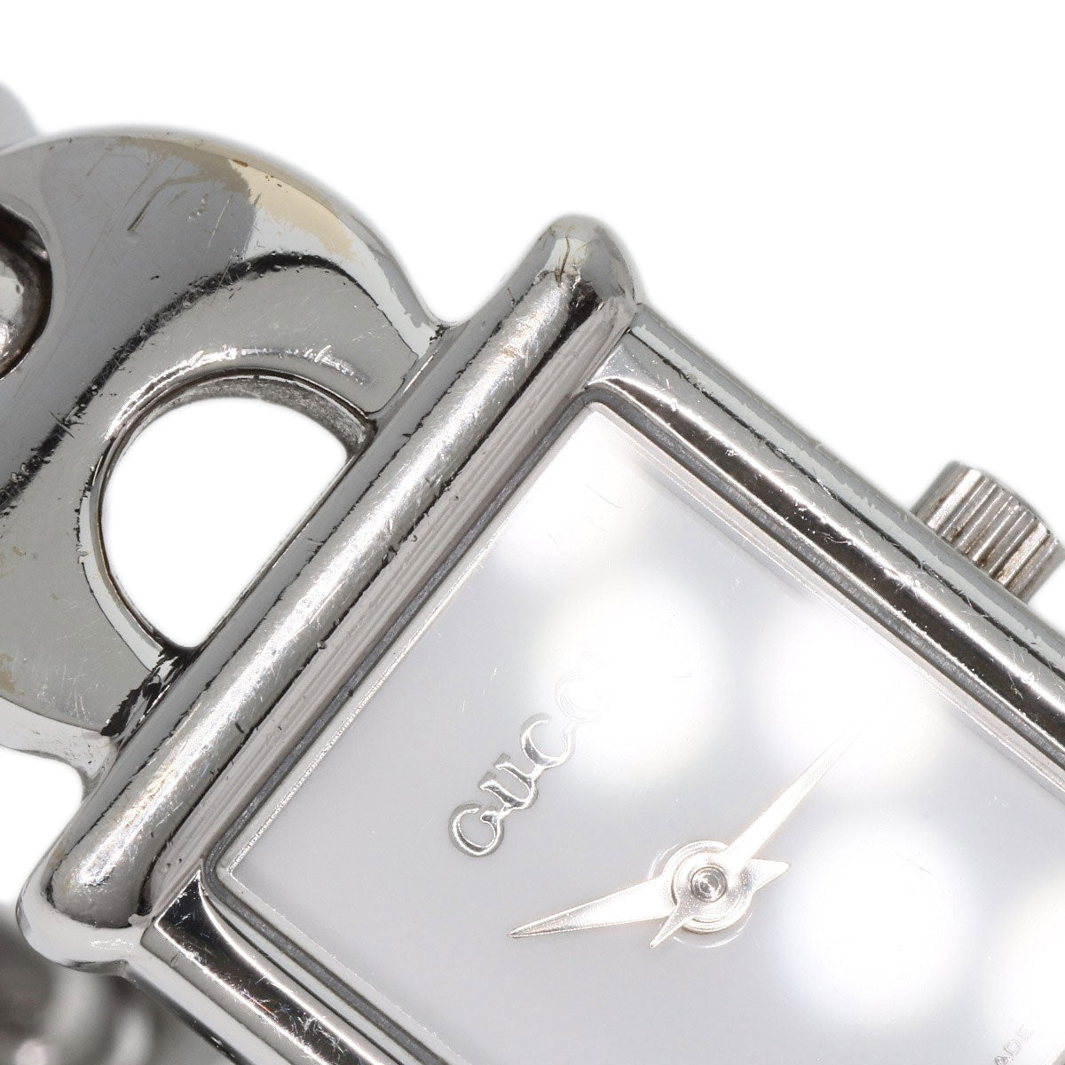 GUCCI Watches Quartz 1800L Stainless Steel Silver Square face white dial