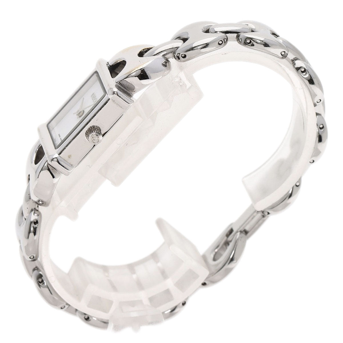 GUCCI Watches Quartz 1800L Stainless Steel Silver Square face white dial