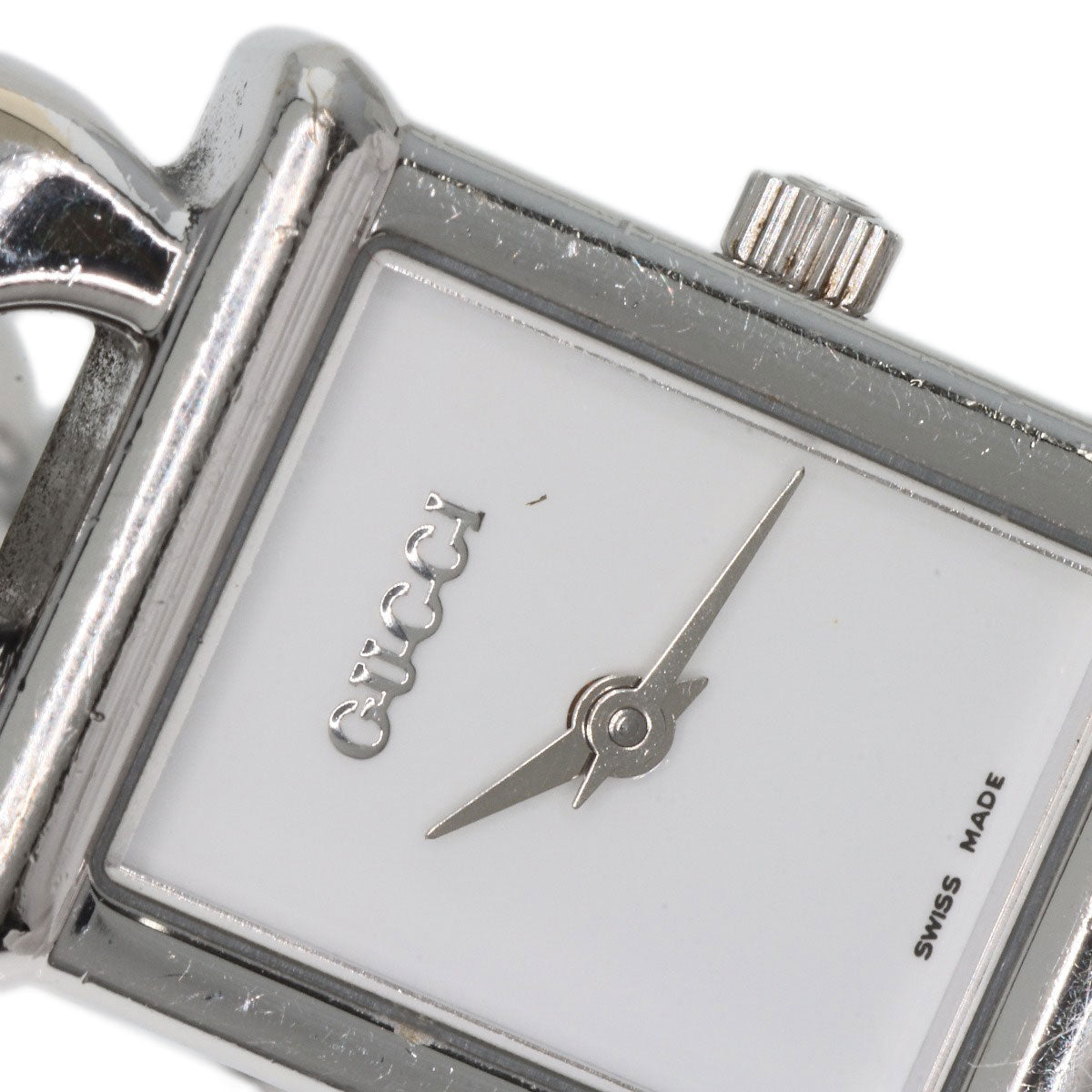 GUCCI Watches Quartz 1800L Stainless Steel Silver Square face white dial