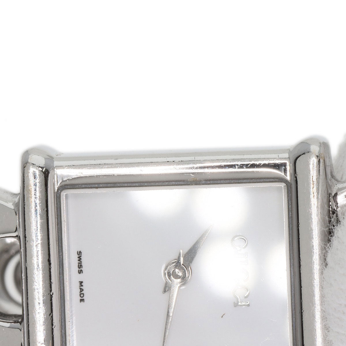 GUCCI Watches Quartz 1800L Stainless Steel Silver Square face white dial