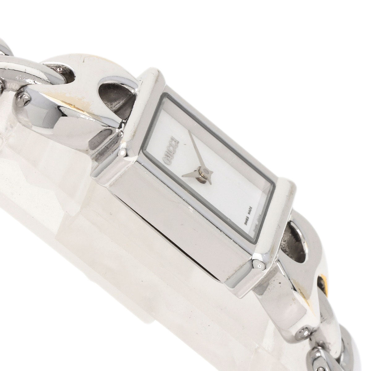 GUCCI Watches Quartz 1800L Stainless Steel Silver Square face white dial