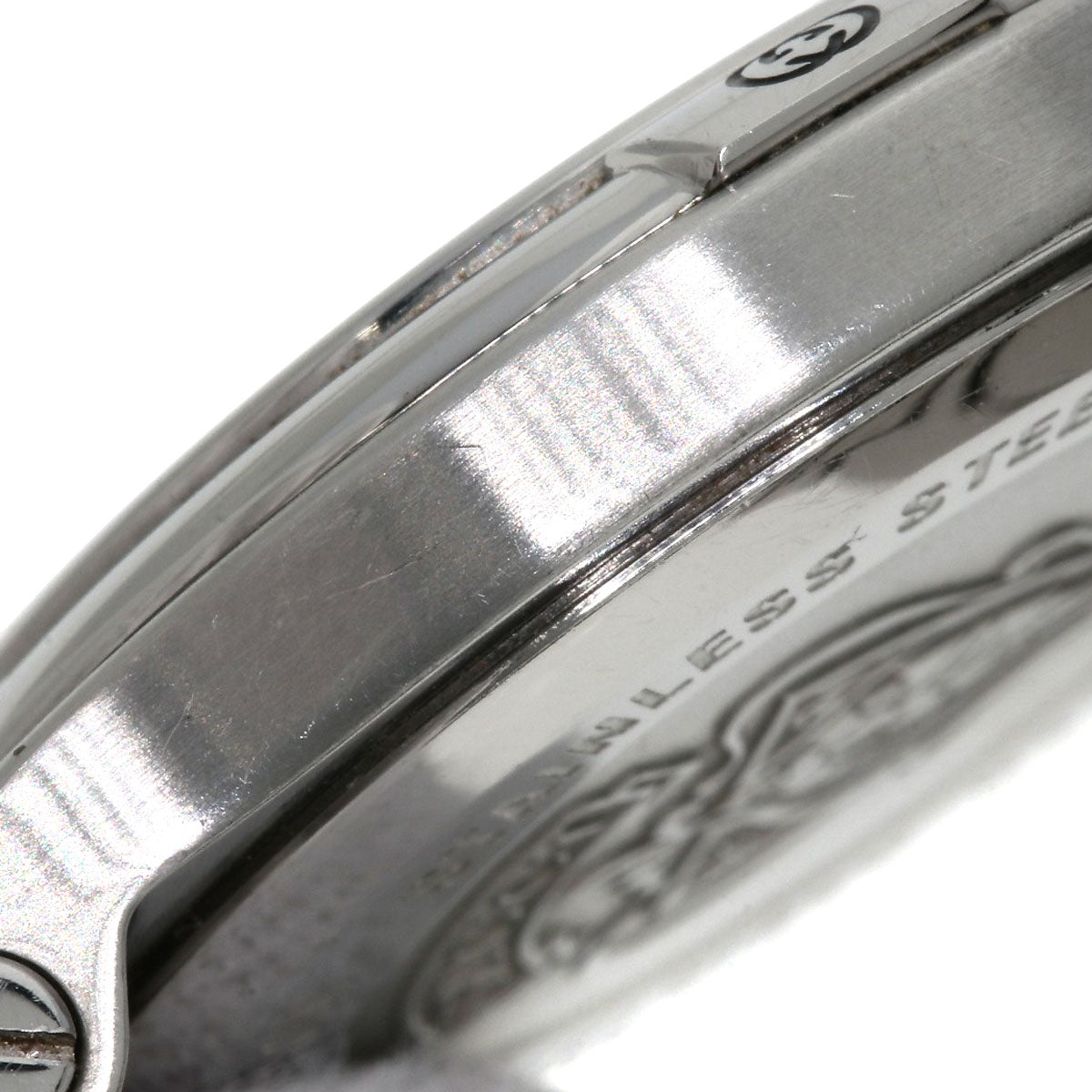 GUCCI Watches Quartz 9040M Stainless Steel , Stainless Steel Silver Round face Silver dial mens Used