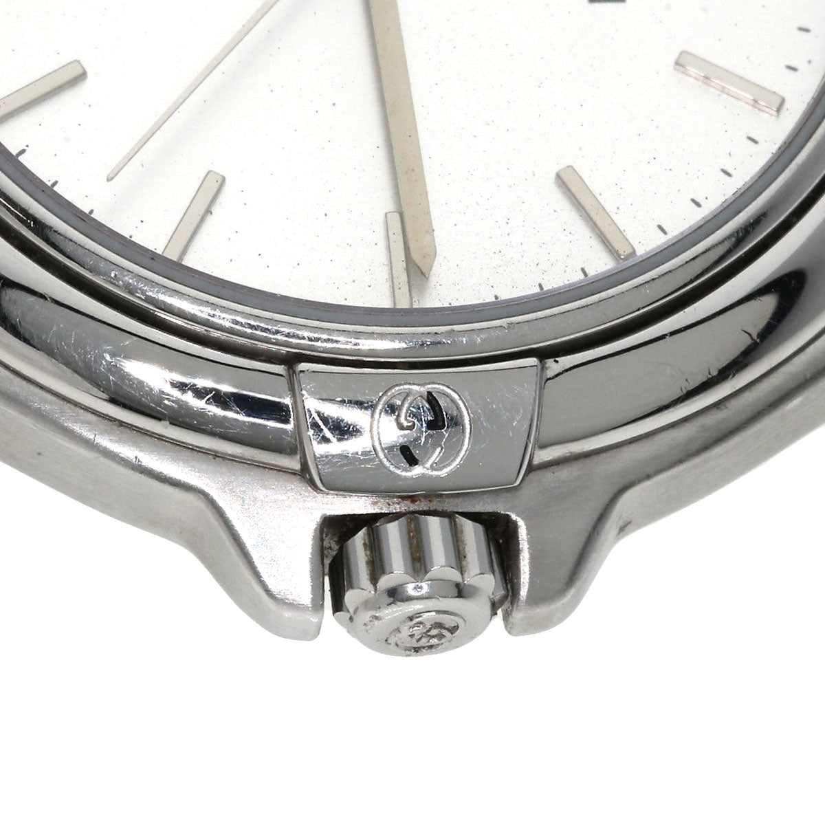 GUCCI Watches Quartz 9040M Stainless Steel , Stainless Steel Silver Round face Silver dial mens Used