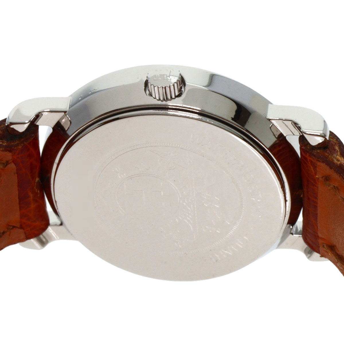 HERMES Watches Quartz Stainless Steel, Leather Silver Serie white dial Women Used
