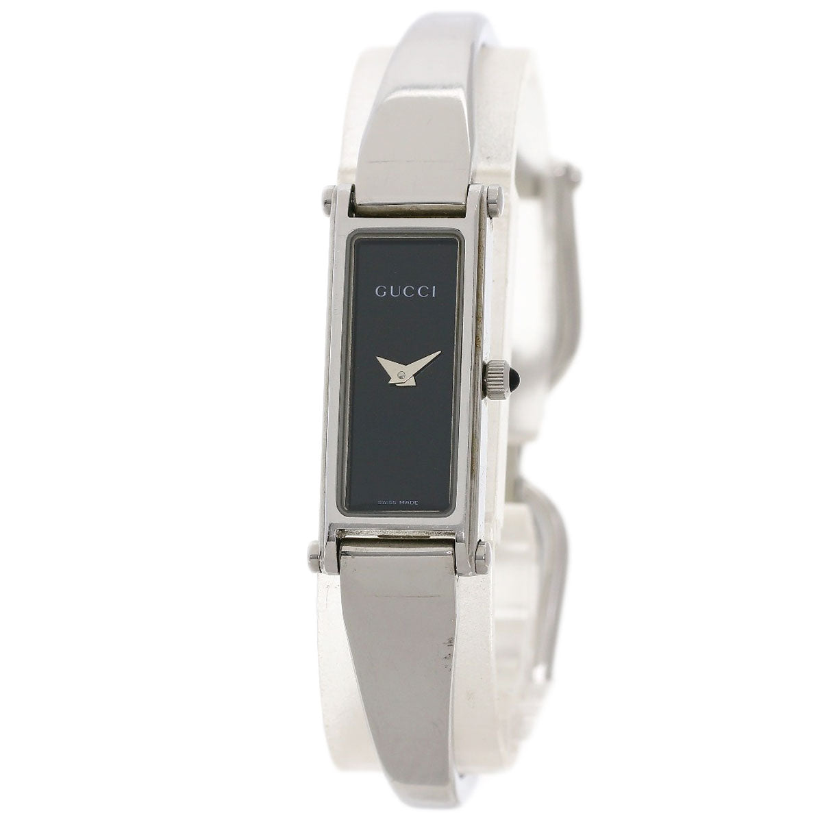 GUCCI Watches Quartz 1500L Stainless Steel Silver Square face black dial