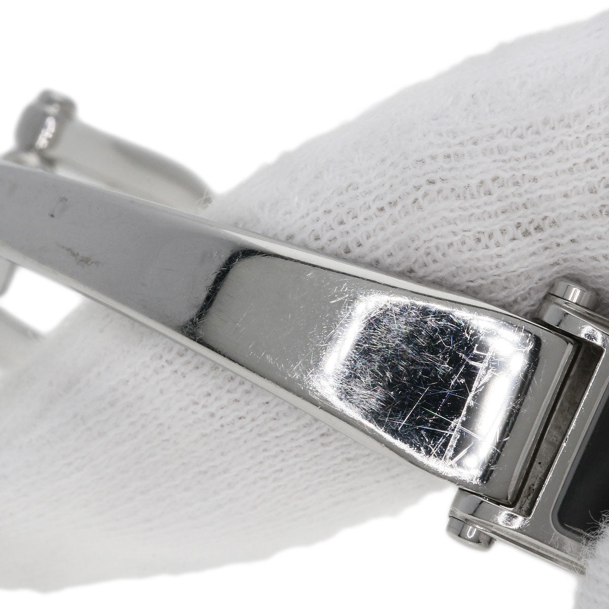 GUCCI Watches Quartz 1500L Stainless Steel Silver Square face black dial