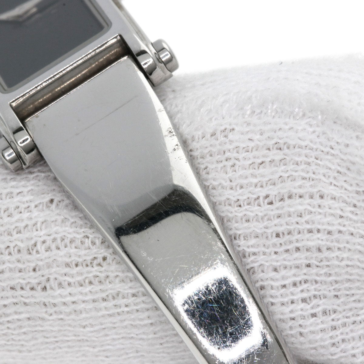 GUCCI Watches Quartz 1500L Stainless Steel Silver Square face black dial