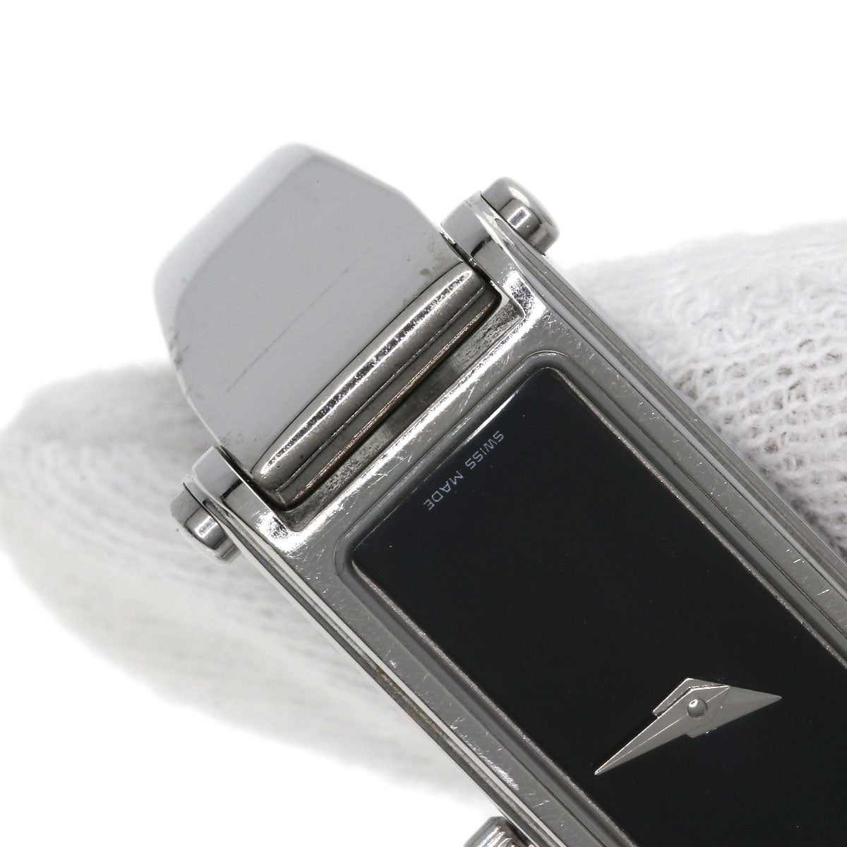 GUCCI Watches Quartz 1500L Stainless Steel Silver Square face black dial