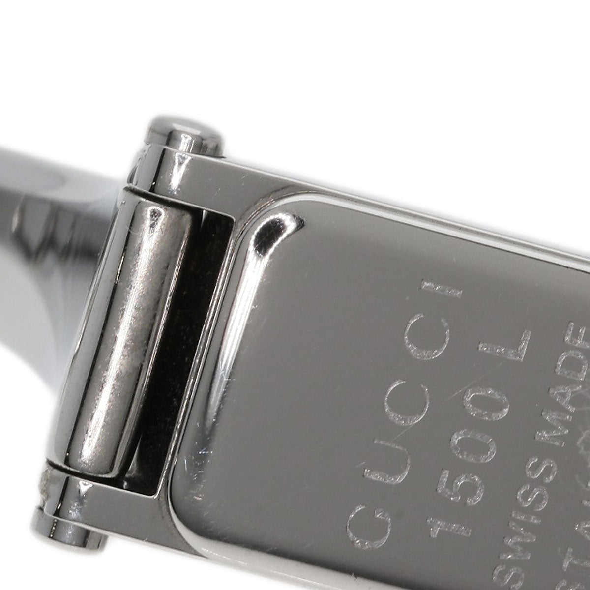 GUCCI Watches Quartz 1500L Stainless Steel Silver Square face black dial
