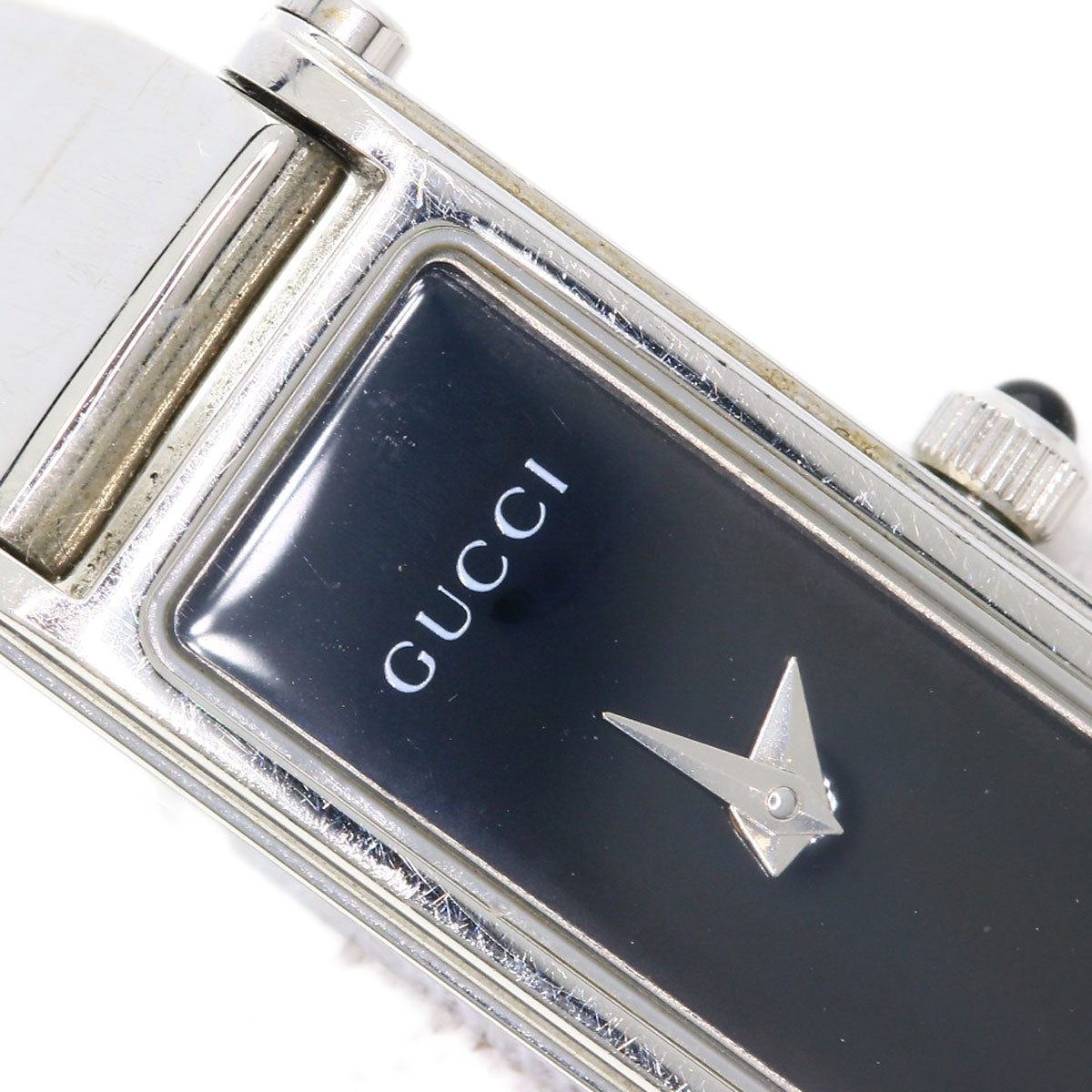 GUCCI Watches Quartz 1500L Stainless Steel Silver Square face black dial