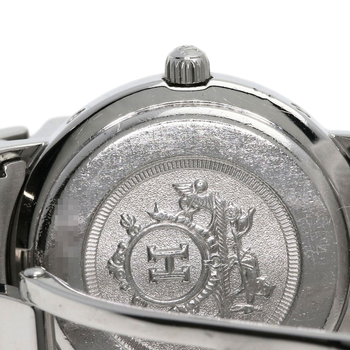 HERMES Watches Quartz CL4.210 Stainless Steel Silver Clipper white dial