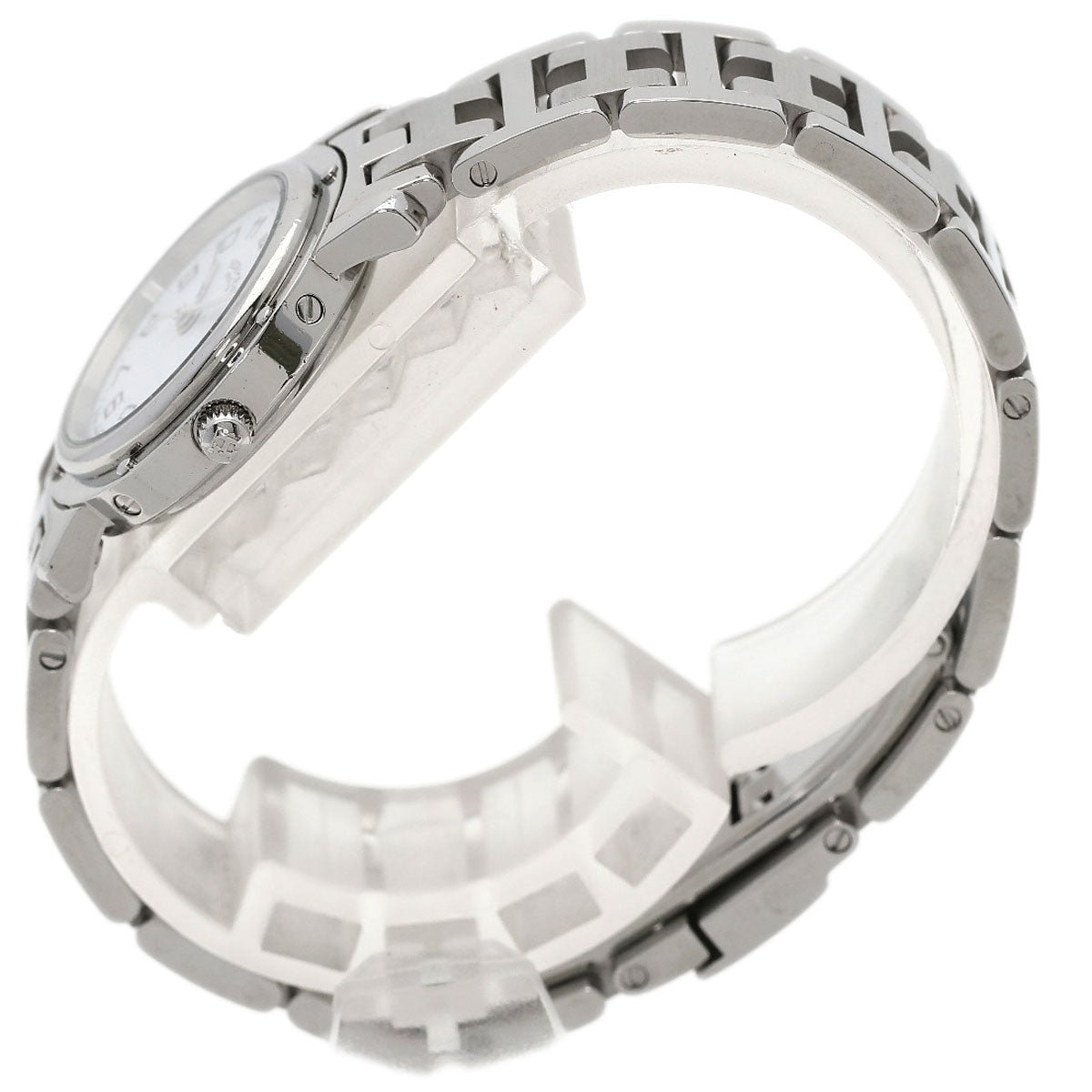 HERMES Watches Quartz CL4.210 Stainless Steel Silver Clipper white dial