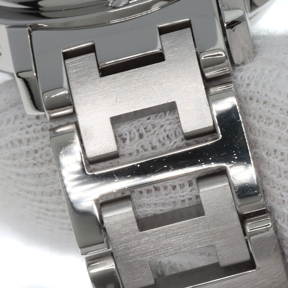 HERMES Watches Quartz CL1.310 Stainless Steel , Stainless Steel Silver Clipper Chrono black dial Women Used