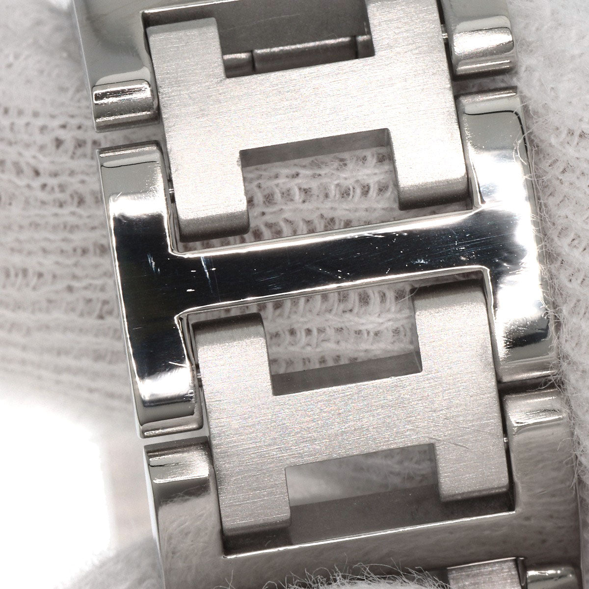 HERMES Watches Quartz CL1.310 Stainless Steel , Stainless Steel Silver Clipper Chrono black dial Women Used