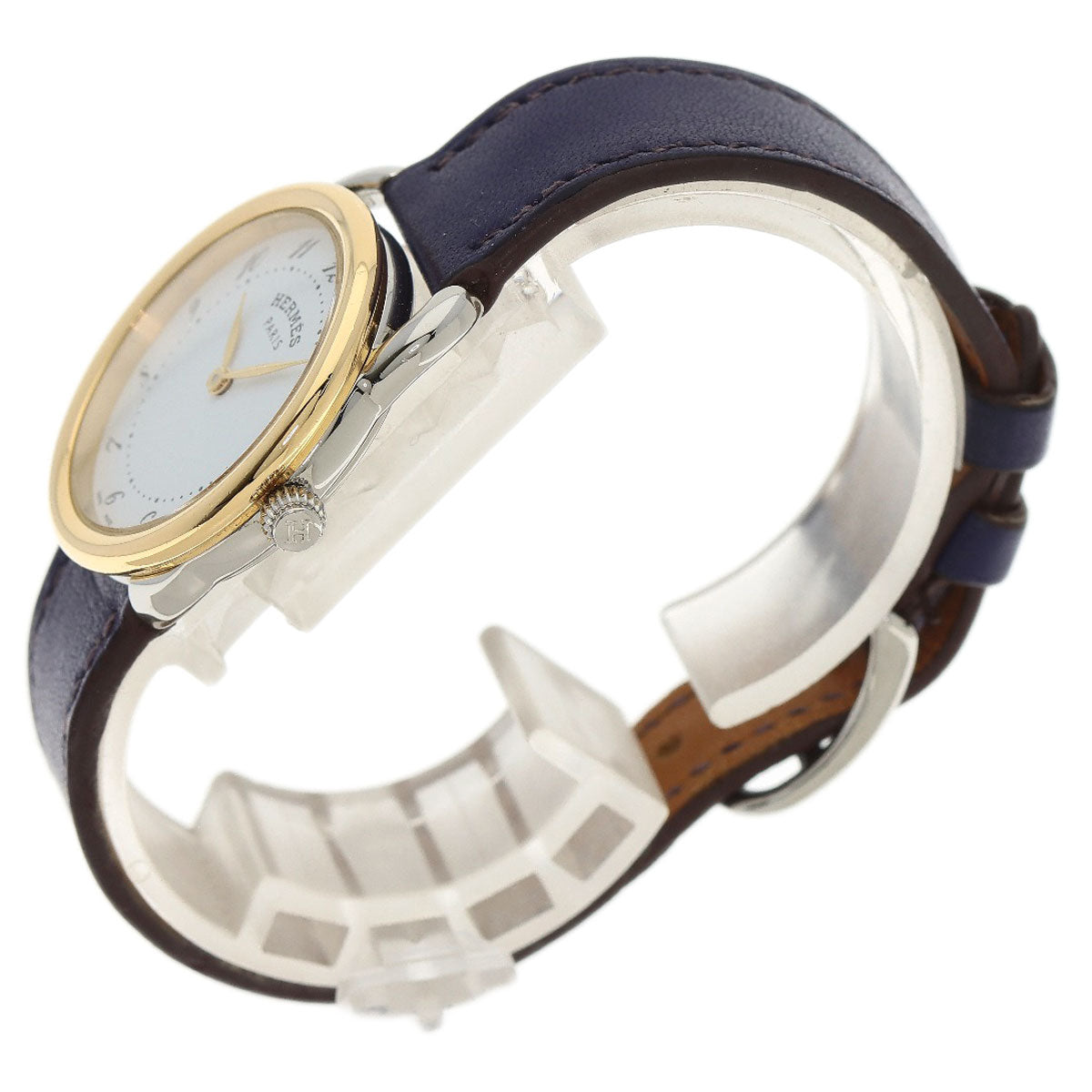 HERMES Watches Quartz AR5.220a Stainless Steel Silver Arceau white dial