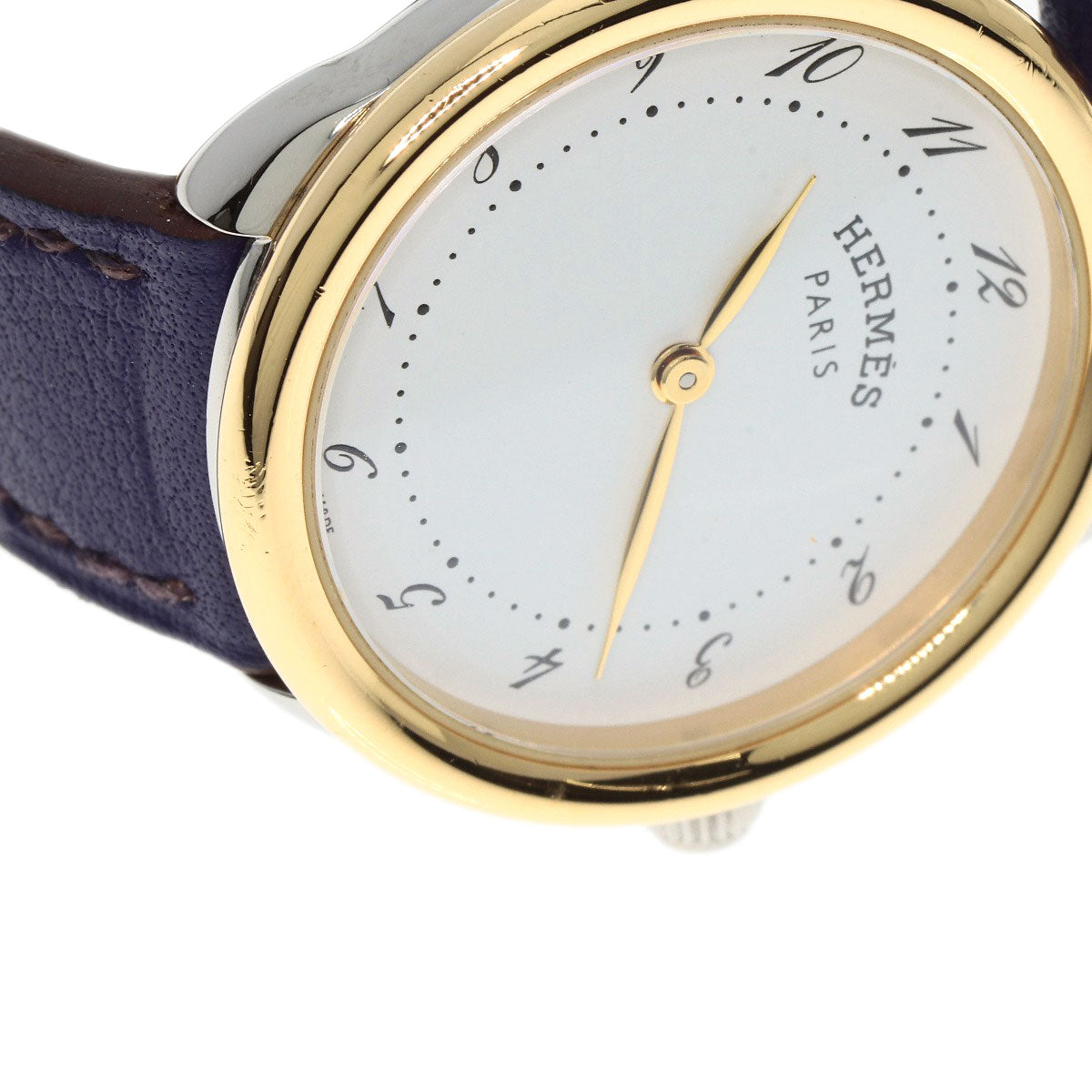 HERMES Watches Quartz AR5.220a Stainless Steel Silver Arceau white dial