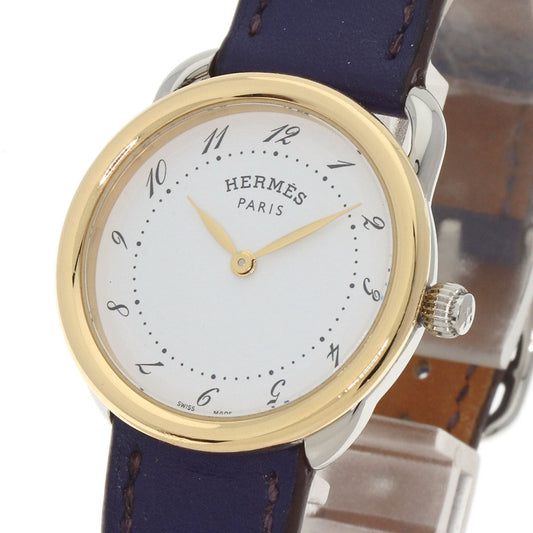 HERMES Watches Quartz AR5.220a Stainless Steel Silver Arceau white dial