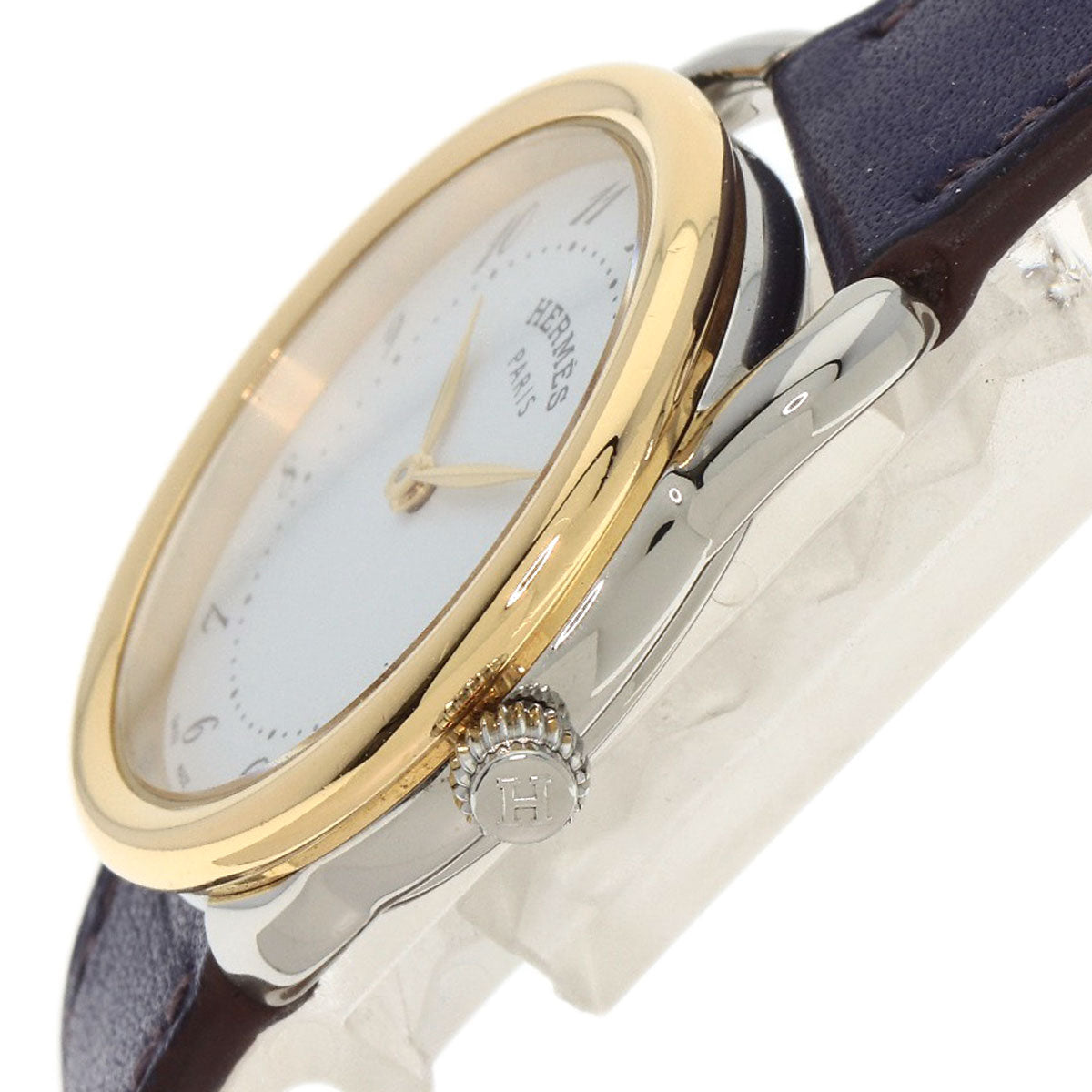 HERMES Watches Quartz AR5.220a Stainless Steel Silver Arceau white dial