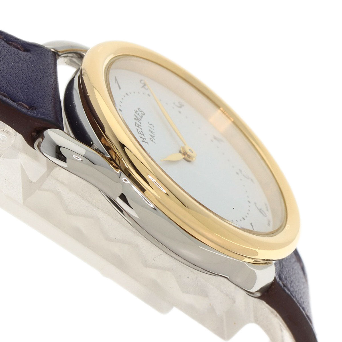 HERMES Watches Quartz AR5.220a Stainless Steel Silver Arceau white dial