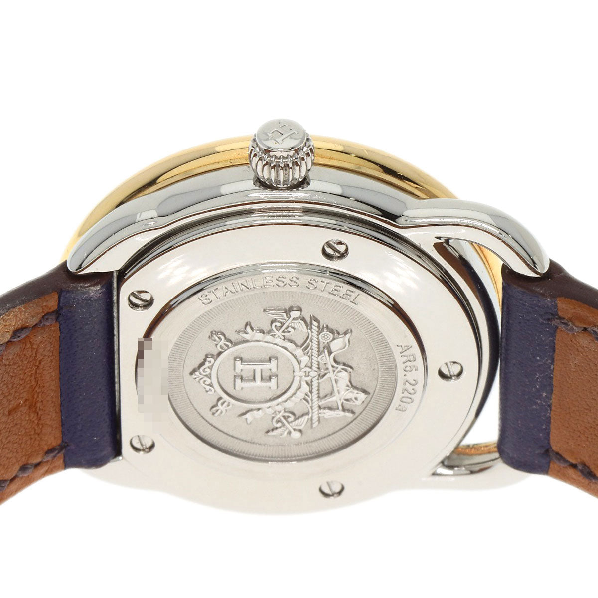 HERMES Watches Quartz AR5.220a Stainless Steel Silver Arceau white dial