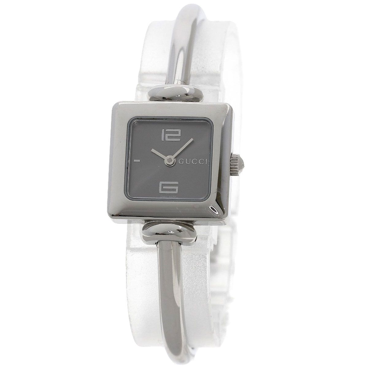 GUCCI Watches Quartz 1900L Stainless Steel , Stainless Steel Silver Square face Silver dial Women Used