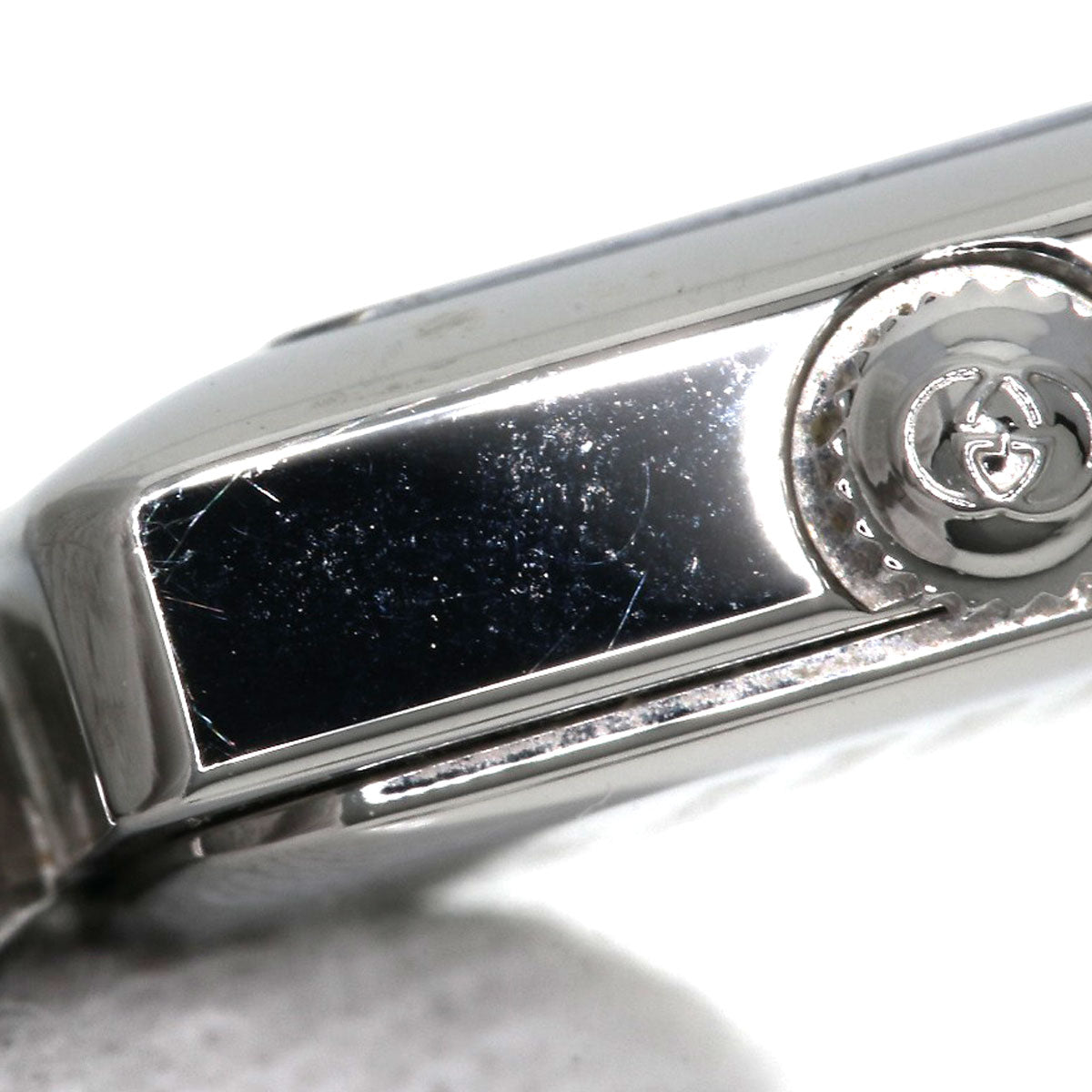 GUCCI Watches Quartz 1900L Stainless Steel , Stainless Steel Silver Square face Silver dial Women Used