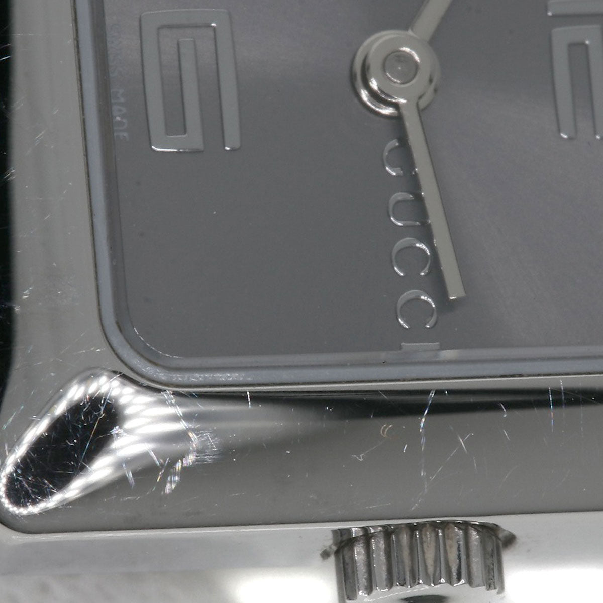 GUCCI Watches Quartz 1900L Stainless Steel , Stainless Steel Silver Square face Silver dial Women Used