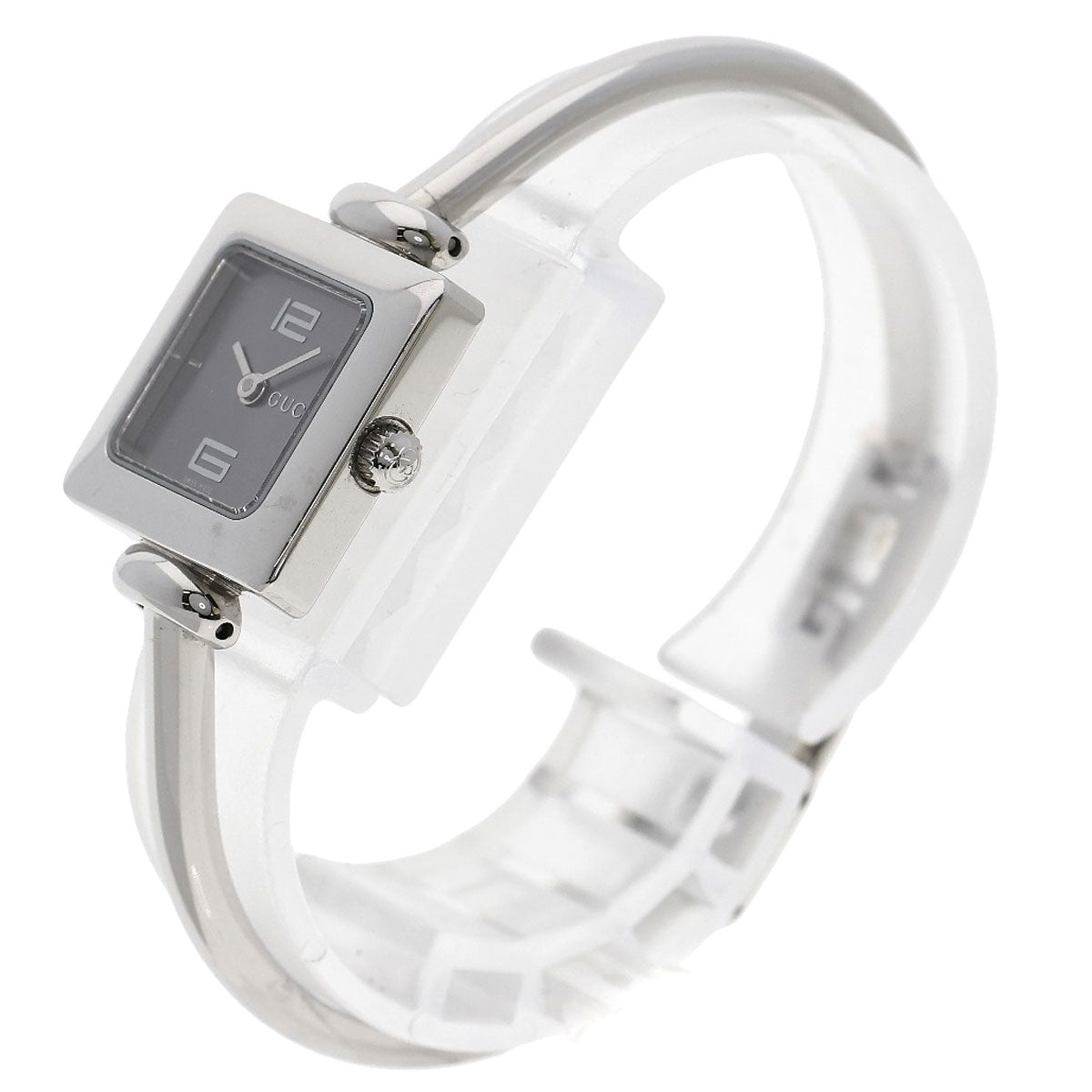 GUCCI Watches Quartz 1900L Stainless Steel , Stainless Steel Silver Square face Silver dial Women Used