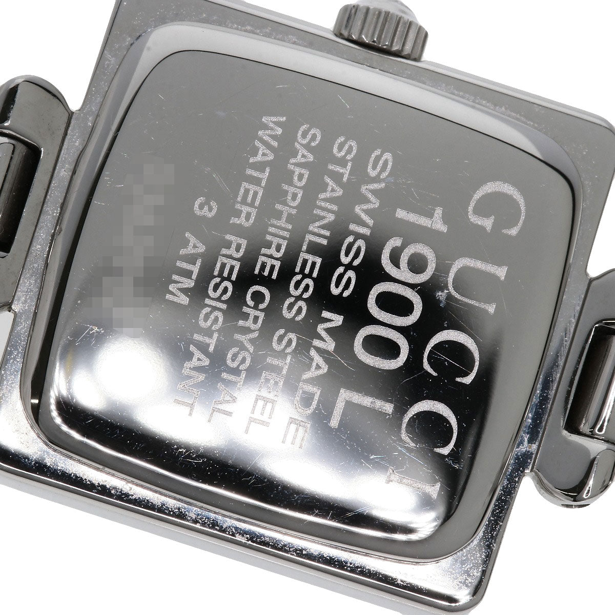 GUCCI Watches Quartz 1900L Stainless Steel , Stainless Steel Silver Square face Silver dial Women Used