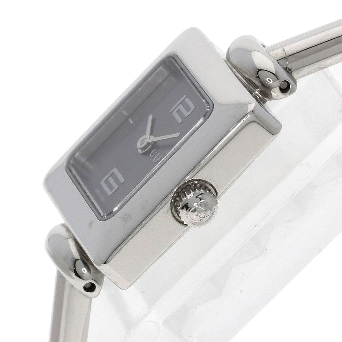 GUCCI Watches Quartz 1900L Stainless Steel , Stainless Steel Silver Square face Silver dial Women Used