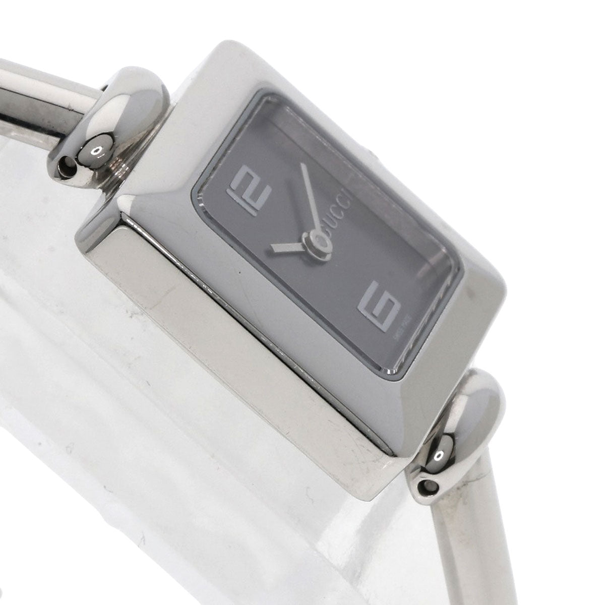 GUCCI Watches Quartz 1900L Stainless Steel , Stainless Steel Silver Square face Silver dial Women Used