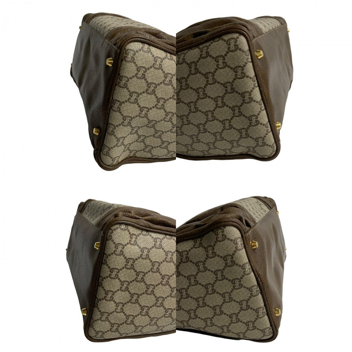 GUCCI Boston Duffel bag leather Brown