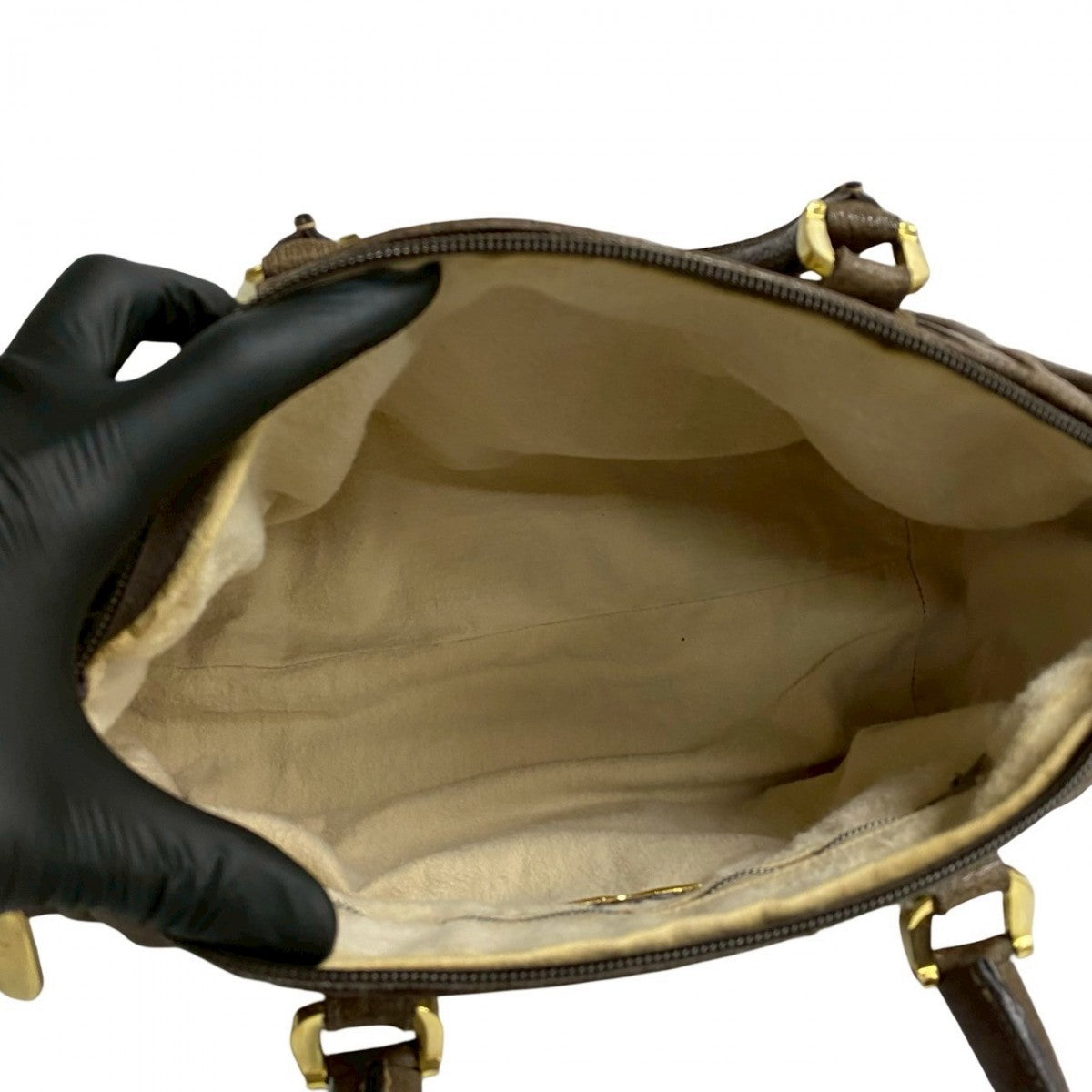 GUCCI Boston Duffel bag leather Brown