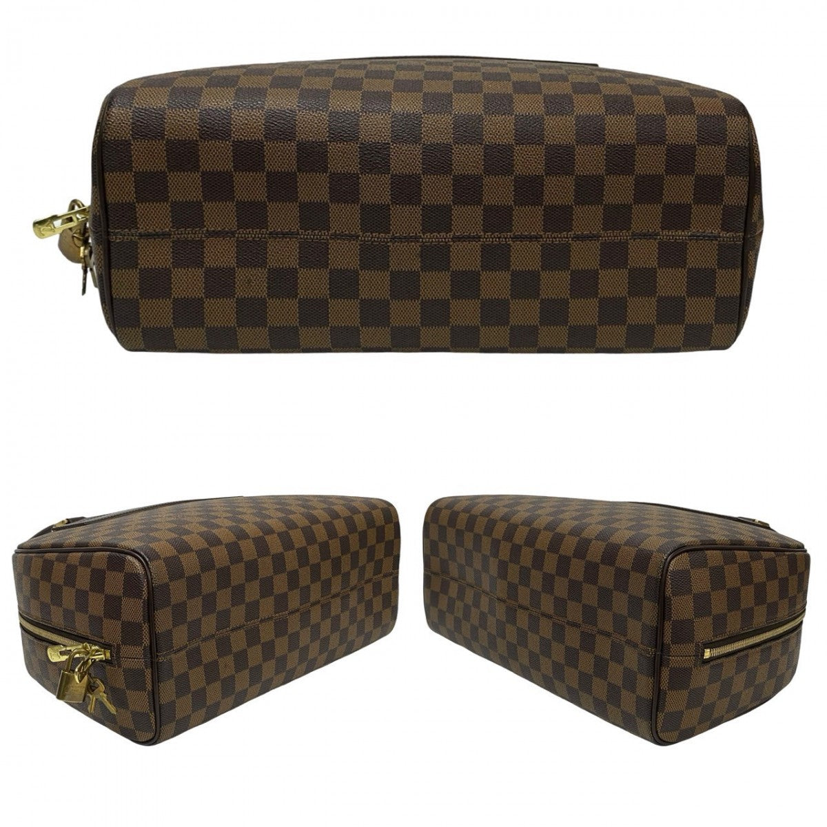 LOUIS VUITTON Handbag leather Brown Damier Norita