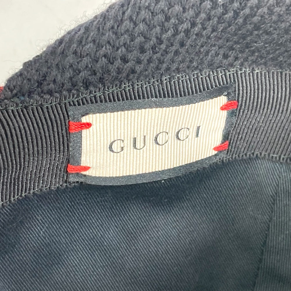 GUCCI cap 439029 Cotton, Wool, Acrylic Red Knit hat check S