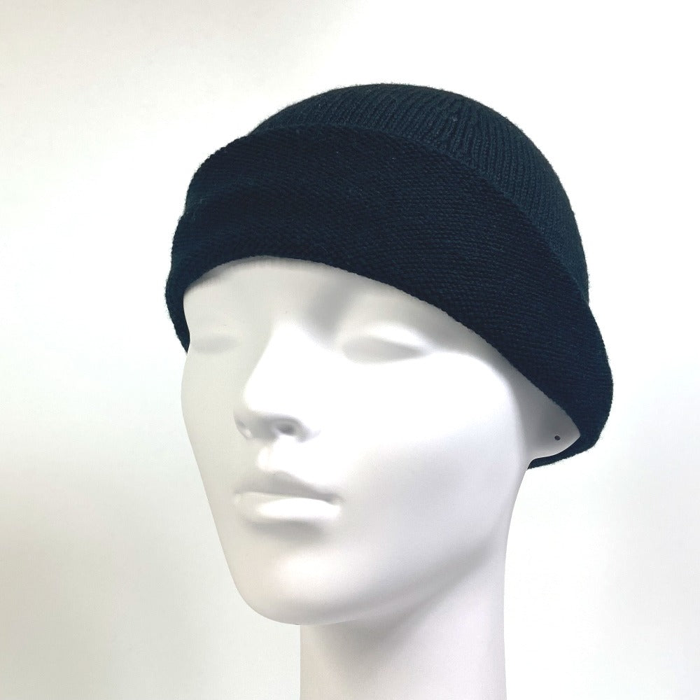 GUCCI Knit hat wool black Sherry line mens M Used