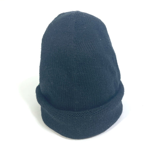 GUCCI Knit hat wool black Sherry line mens M Used