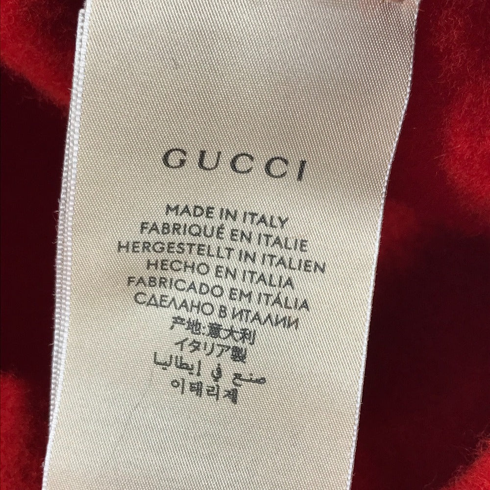GUCCI beret 714343 wool Red GG logo Women M Used