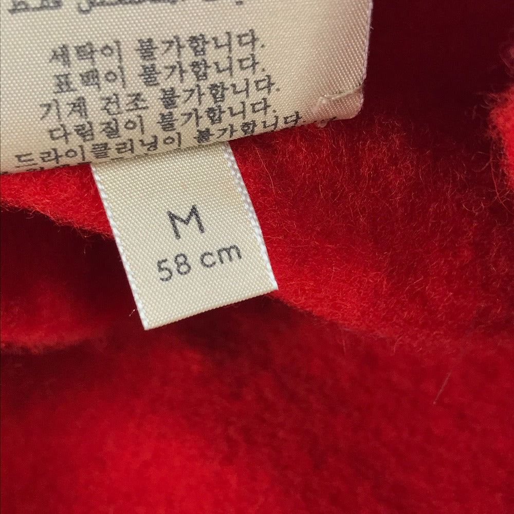 GUCCI beret 714343 wool Red GG logo Women M Used