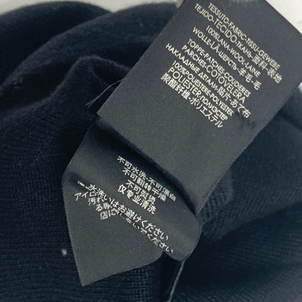GUCCI Knit hat wool black beanie hat knit hat knit cap logo