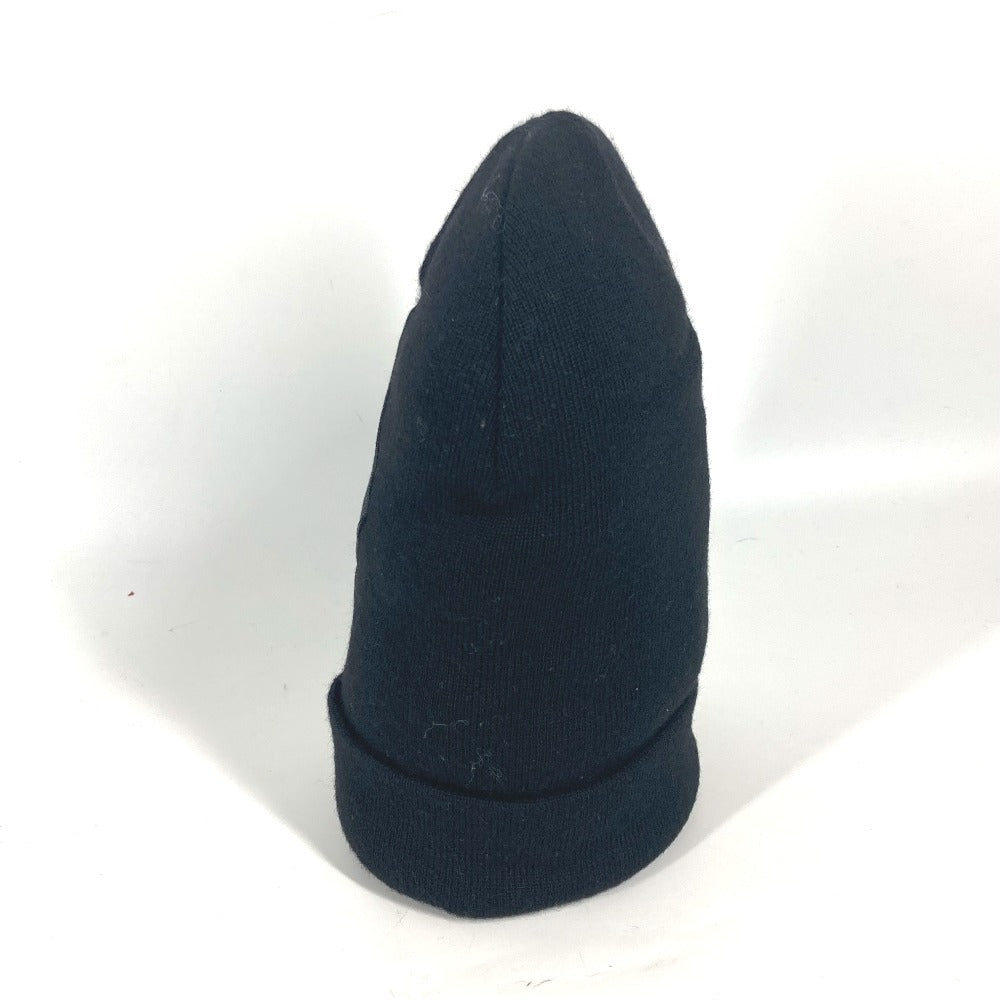 GUCCI Knit hat wool black beanie hat knit hat knit cap logo