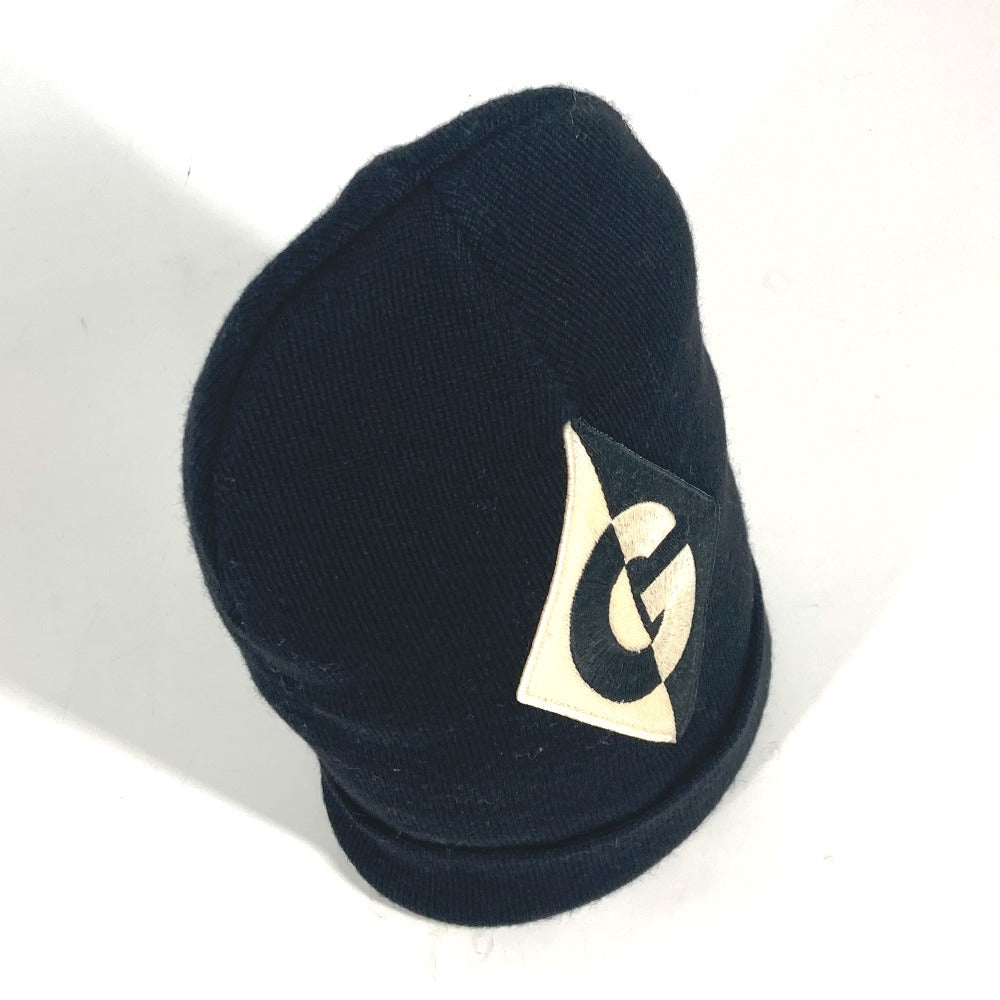 GUCCI Knit hat wool black beanie hat knit hat knit cap logo