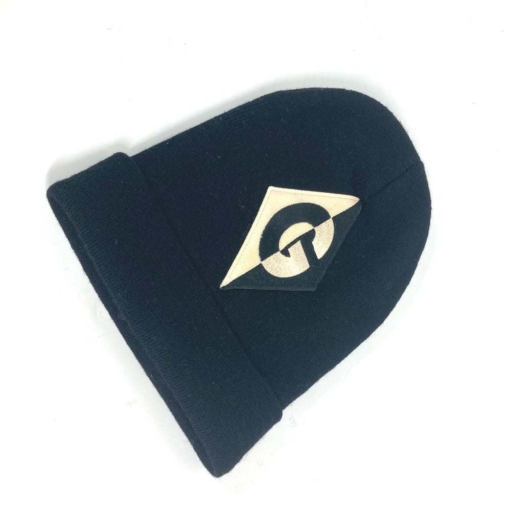 GUCCI Knit hat wool black beanie hat knit hat knit cap logo