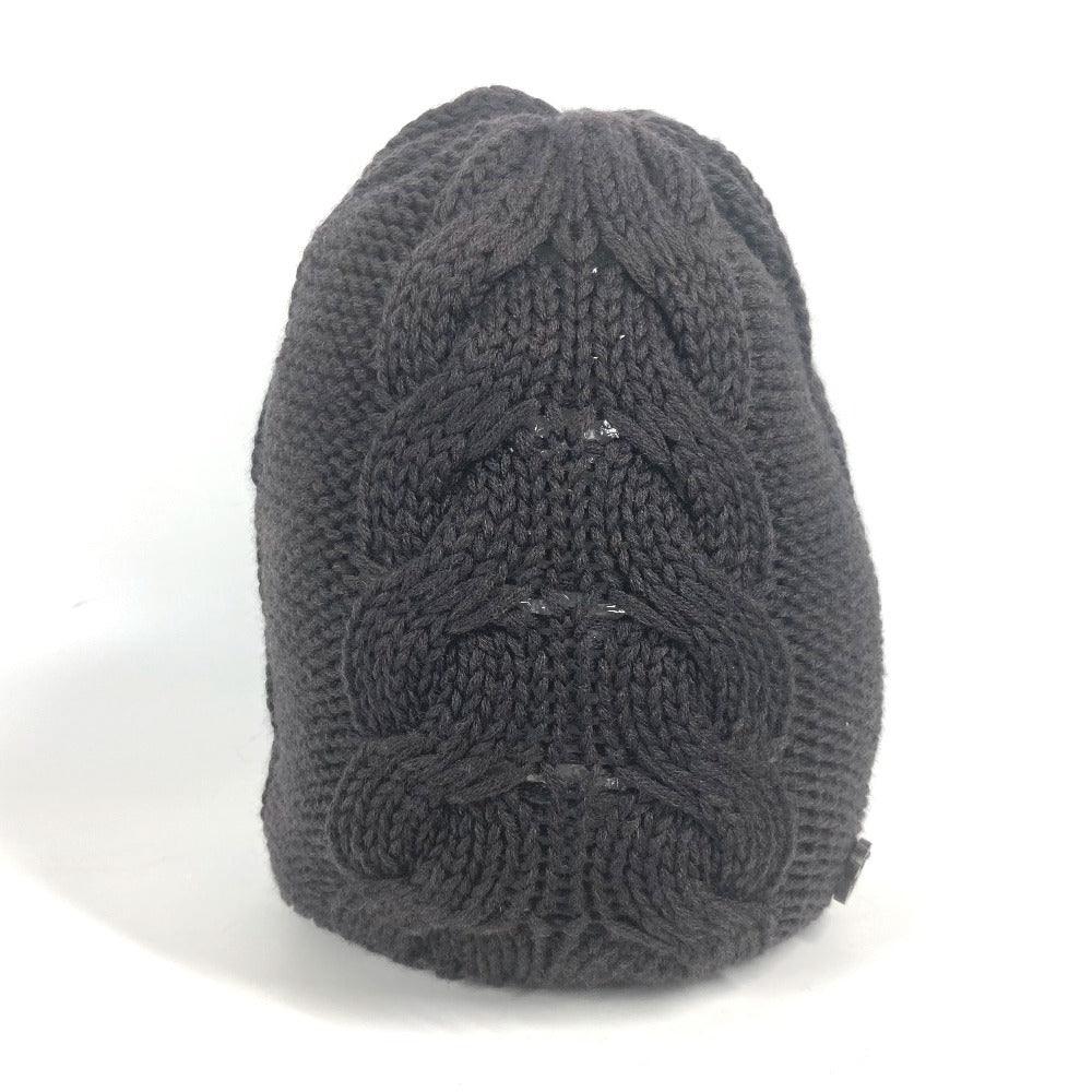 GUCCI Knit hat 300052 wool Brown GG M