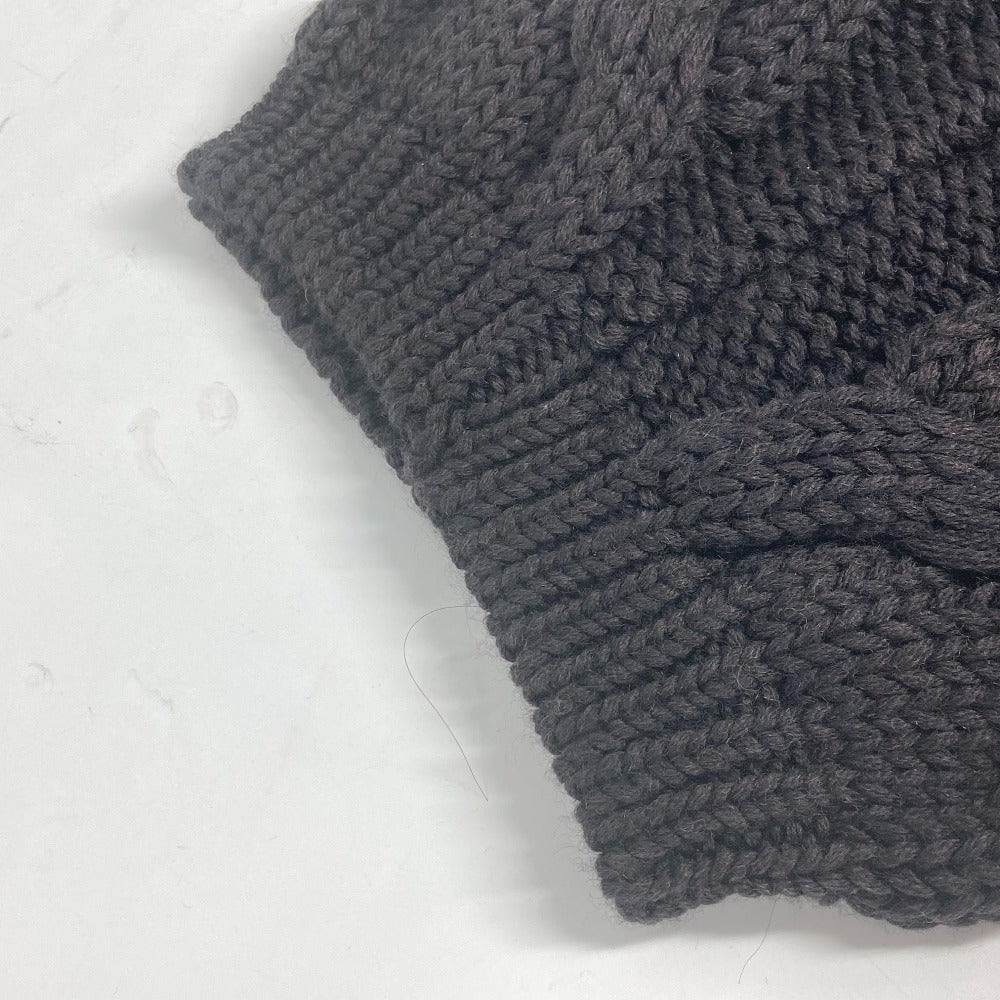 GUCCI Knit hat 300052 wool Brown GG M