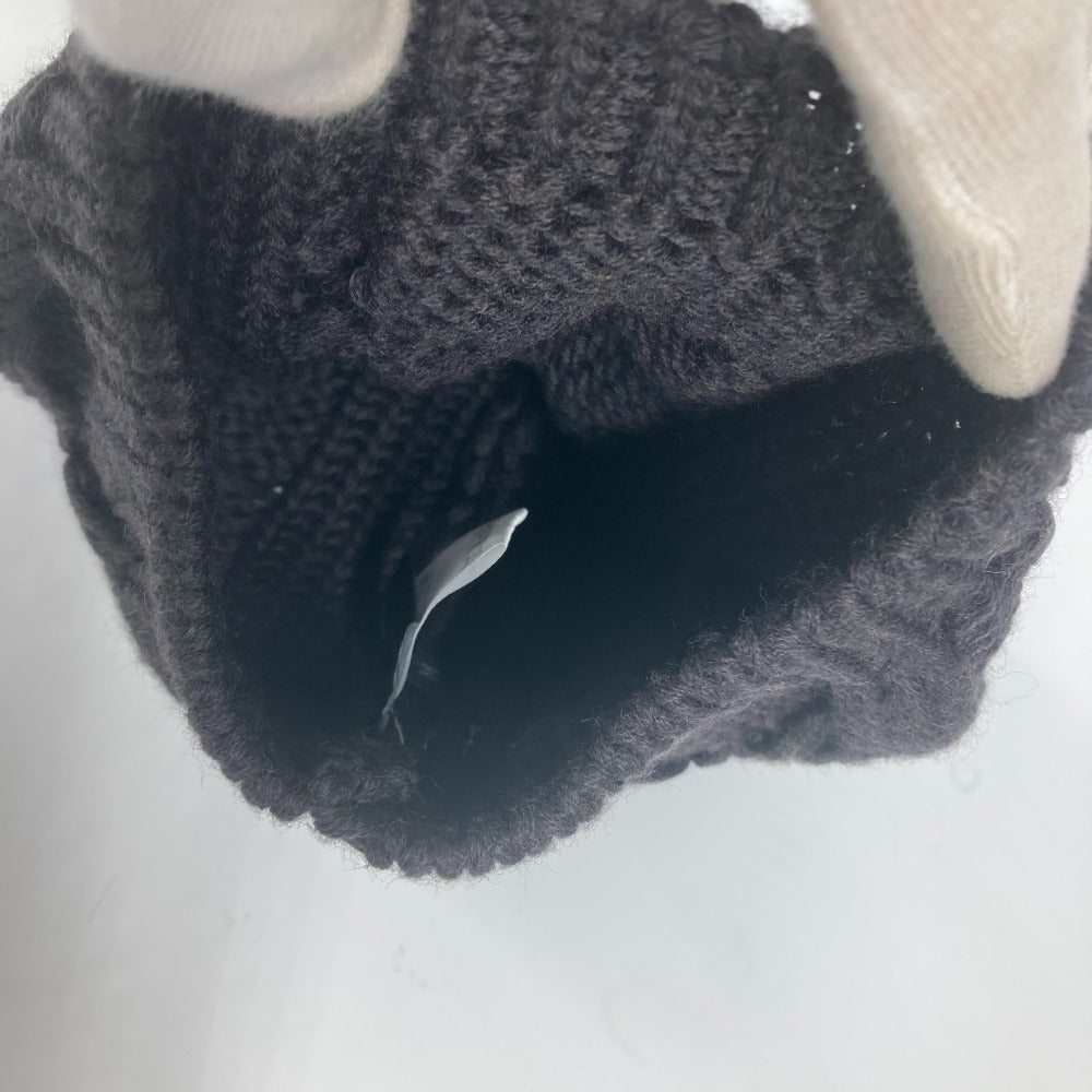 GUCCI Knit hat 300052 wool Brown GG M