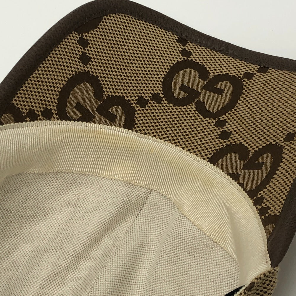 GUCCI cap 681264 canvas beige Jumbo GG mens M Used